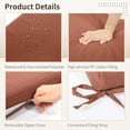 thumbnail image 2 of Waterproof Sauna Seat Cushion, Heat Insulation Sauna Mat, High-Density Pad with Removable Zipper Cover & Straps, Outdoor Bench Cushion, 42.1x18.1x3.1", Brown, 2 of 6