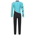 thumbnail image 2 of Hansber Kids Girls Full Body Gymnastic Jumpsuit Athletic Sports Leotard Catsuit Ballet Yoga Dance Blue Green 12, 2 of 7