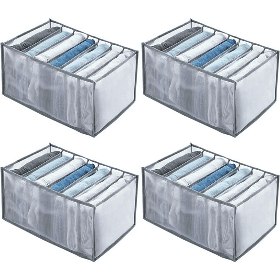 4pcs Clothes Organizer, Drawer Organizer for Clothing, Closet Organizers and Storage, Drawer Dividers for Clothes