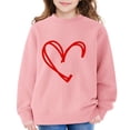 thumbnail image 5 of KAUOD Teen Girls Crew Neck Sweatshirts Cute Heart Print Long Sleeve Pullover Tops Clothes Kids Cotton Soft Walking Hoodies, 5 of 6