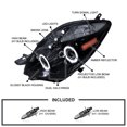 thumbnail image 4 of Spec-D Tuning LED Halo Glossy Piano Black Projector Headlights Lamps Compatible with 2006-2008 Toyota Yaris Hatchback, Left + Right Pair Headlamps Assembly, 4 of 6