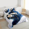thumbnail image 3 of Homewish Chic Abstract Marble Bedding Comforter Set, Modern Marbling Ombre Twin Comforter Sets, Romantic Rose Flower Reversible Bedding Set, Super Cozy Room Decor, 2-Piece, 3 of 8