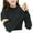 Black, variant on WREESH Women's Winter Fashion Knitted Warm Half Finger Gloves Open Finger Arm Covers for Comfort and Style Black