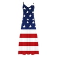 thumbnail image 5 of UPPADA 4th Of July Dress for Women Flag Print Patriotic Sundress Casual Star Striped Sleeveless Dress Maxi Boho Dresses,M, 5 of 8