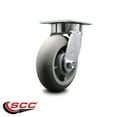 thumbnail image 2 of 6 Inch Kingpinless Thermoplastic Rubber Wheel Swivel Top Plate Caster SCC, 2 of 2