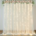 thumbnail image 1 of Cortinas de fondo Suppromo, color marfil transparente con luces, 3 x 2,5 m, 1 of 8