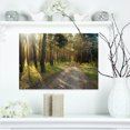 thumbnail image 1 of Road Through Green Pine Forest - Landscape Photography Canvas Print, 1 of 3
