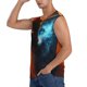 thumbnail image 3 of Balery Red And Blue Fire Cat Camisetas sin mangas para hombre, absorbe la humedad y protege contra el mal olor.-XX-Large, 3 of 7