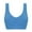 Blue, variant on Workout Sports Bra for Womens Plus Size Double Size Bandeau Plus Stretchy Padded Top Strapless Removable Yoga Bras Red M