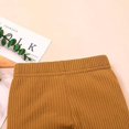thumbnail image 5 of Infant Baby Girl 3 Pack Solid Pants and Casual Leggings Brown & Wine Red & Black 0-3 Months, 5 of 6