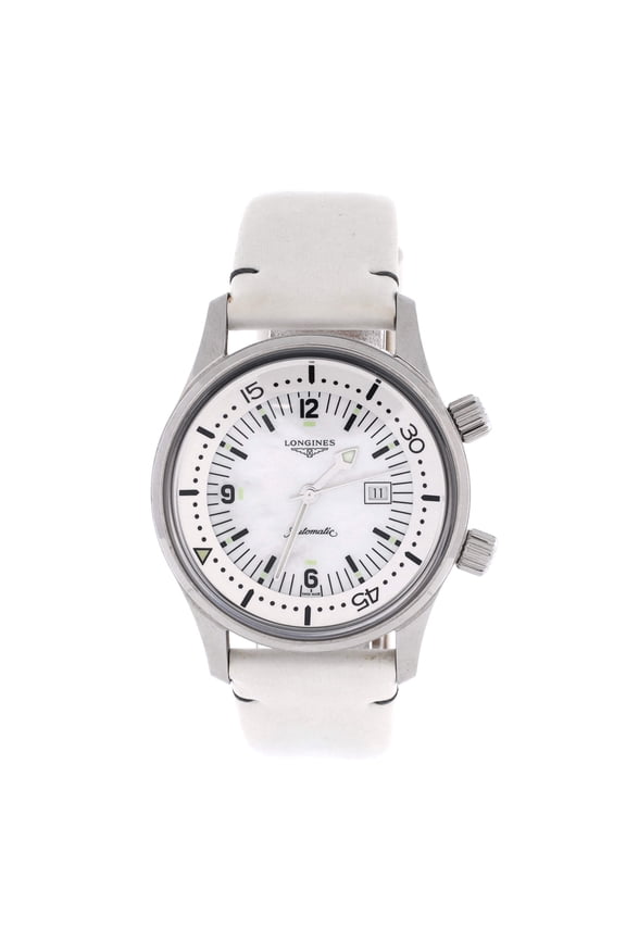Pre-Owned Legend Diver Automatic Watch Stainless Steel with Satin and Mother of Pearl 36 By Rebag