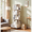 5 Tier (WHITE), variant on Luckynote Rotating Bookshelf Tower, 360 °   Display Spinning Bookcase, 6 Tier Bamboo Bookshelf Floor Standing Storage Rack, Wood Narrow Book Shelf Organizer for Kids Adults (BROWN)