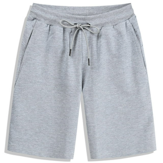 asjyhkr Mens Shorts Drawstring Elastic Waist Casual Shorts with Pockets Solid Beach Gym Golf Shorts
