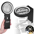 thumbnail image 1 of Lupa AIXPI 30X 40X con luz y soporte de 18 LED negra, 1 of 7