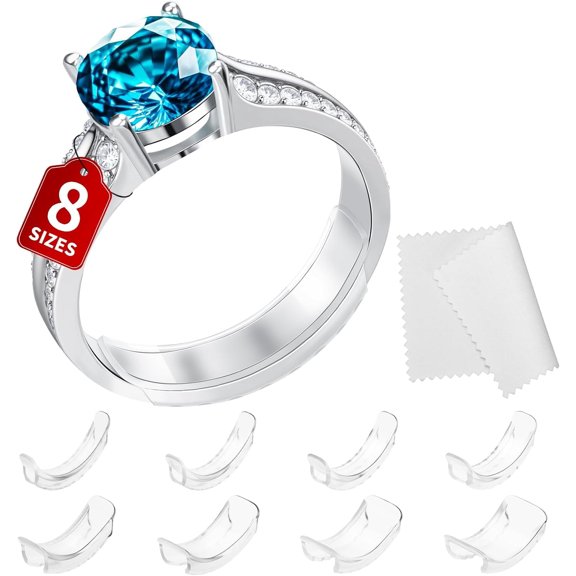 Ring Sizers for Loose Rings - 8 Pack Invisible Guards Resizer