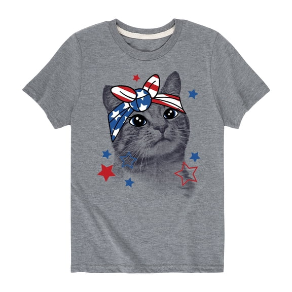 Instant Message - Patriotic Cat - Toddler Short Sleeve Tee