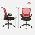 thumbnail image 7 of Dkelincs Ergonomic Home Office Chair Adjustable Height Mid Back Mesh Swivel Computer Chair with Lumbar Support and Armrests, Red, 7 of 7