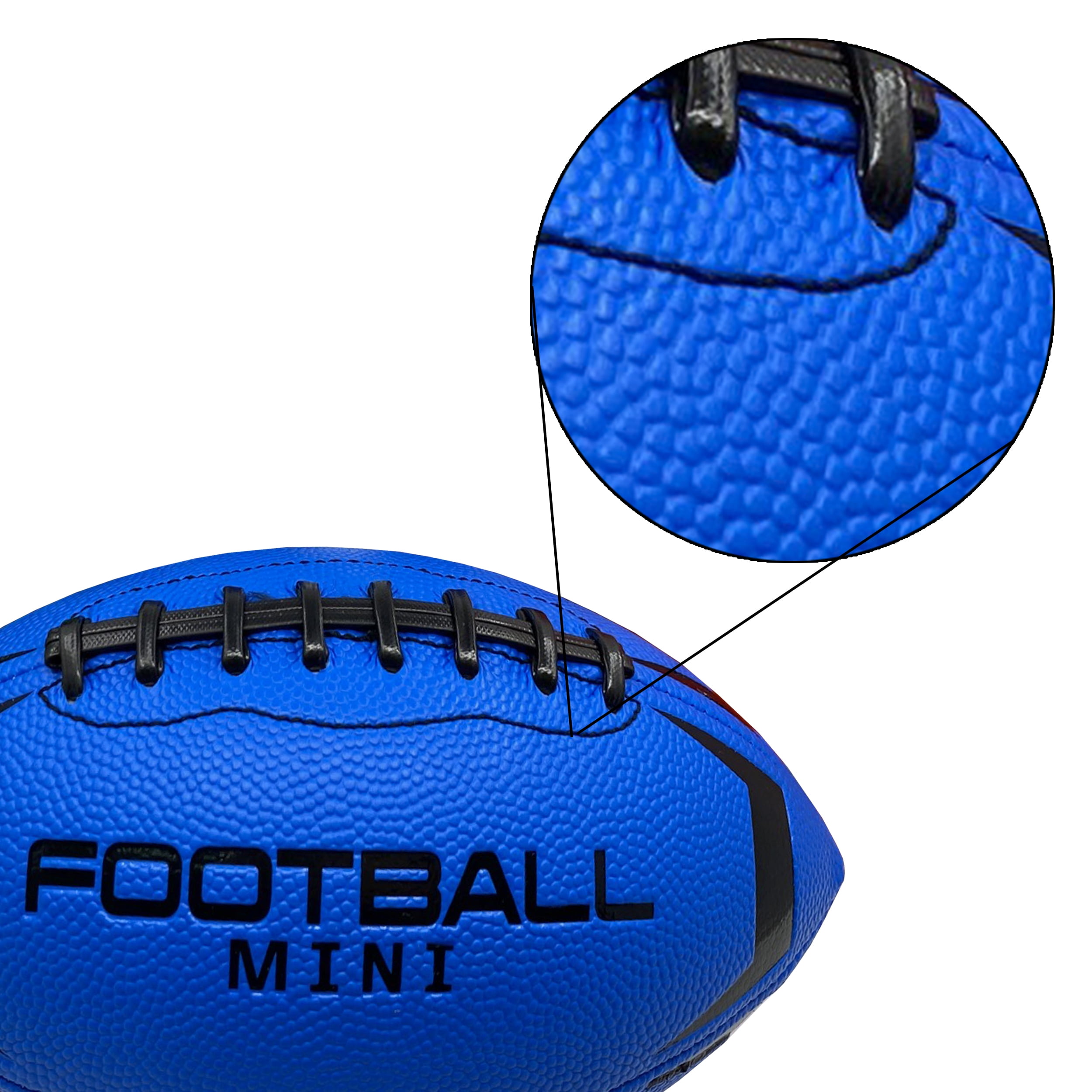 (2 pack) Magic Time Mini 6” Rubber Football, Toy Ball, Blue, Kids Teen Adult, Unisex, New