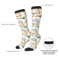 thumbnail image 5 of Picia Women Crew Soft Moisture-wicking Socks Gnome Camping Fishing Pattern Design Cotton Socks, One Size fit All, 5 of 9
