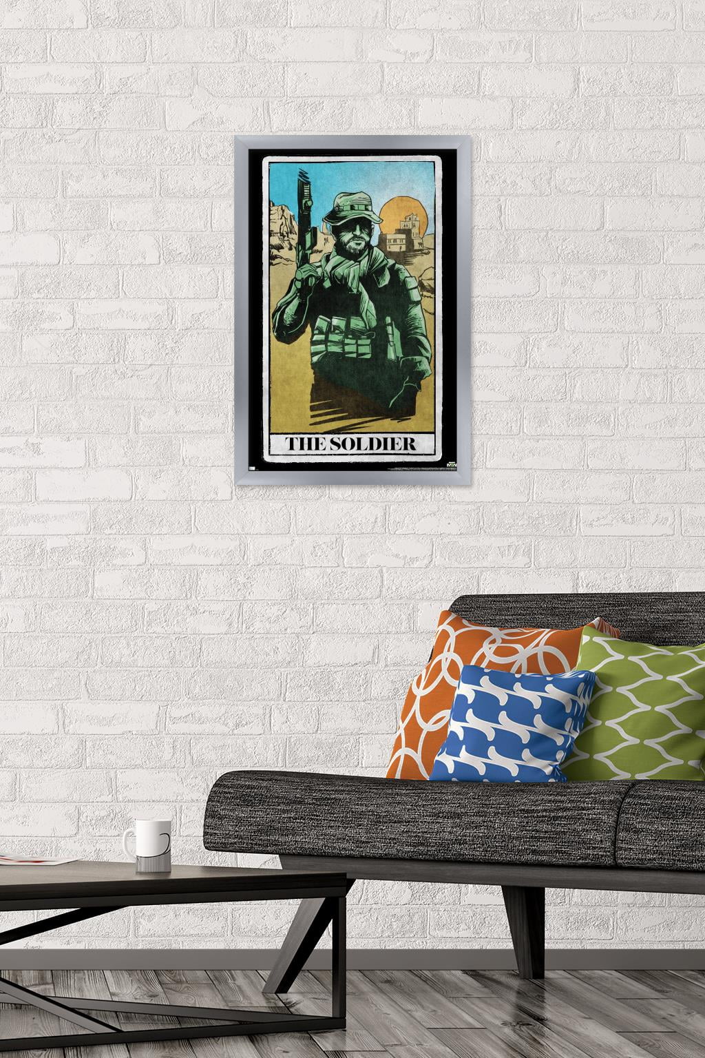 Call of Duty: Modern Warfare 2 - Captain Price Tarot Card Wall Poster, 14.725" x 22.375" Framed
