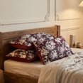 thumbnail image 6 of Unique Bargains Floral Throw Pillow Cover with Piped Edge Decor Cushion Case Red 20" x 12", 6 of 7