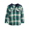 thumbnail image 5 of Wonder Nation Baby and Toddler Boys’ Flannel Shirt with Hood, Sizes 12 Months - 5T, 5 of 5