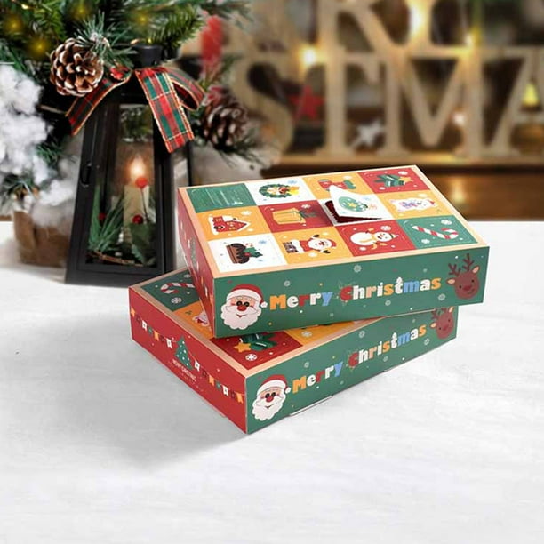 Caja de regalo con agujeros divertida, decoraciones navideñas, caja de Navidad con doce compartimentos, caja sorpresa casera con cierre de hebilla, paquete de 5, decoraciones de Halloween, decoración