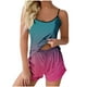 thumbnail image 1 of Sexy Pijama Conjunto para las Mujeres Gradiente Eslinga sin Mangas Tanque Empalme Pantalones Cortos Casual Pijamas Conjunto, Poliéster, 1 of 6