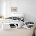 thumbnail image 6 of jejeloiu Geometric Lines Circle 7pcs Bedding Comforter Set,White Black Queen Bedding Sets For Men Women Reversible, 6 of 8