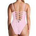 thumbnail image 3 of ZZwxWA Women's Sexy Swimsuits Spaghetti Strap Neck Sleeveless Belly Control One Piece Bathing Suits Beach Swimwear, 3 of 5