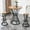 Black,Wood, variant on S-HOME Bar Table And Chair Set With Grain MDF Top And Black Metal Frame, Seats 2 For Kitchen