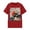 Red, variant on Womens Work Shirts Graphic Print Short Sleeve Crew Neck Soft Basic Ladies Clothing,Red,S