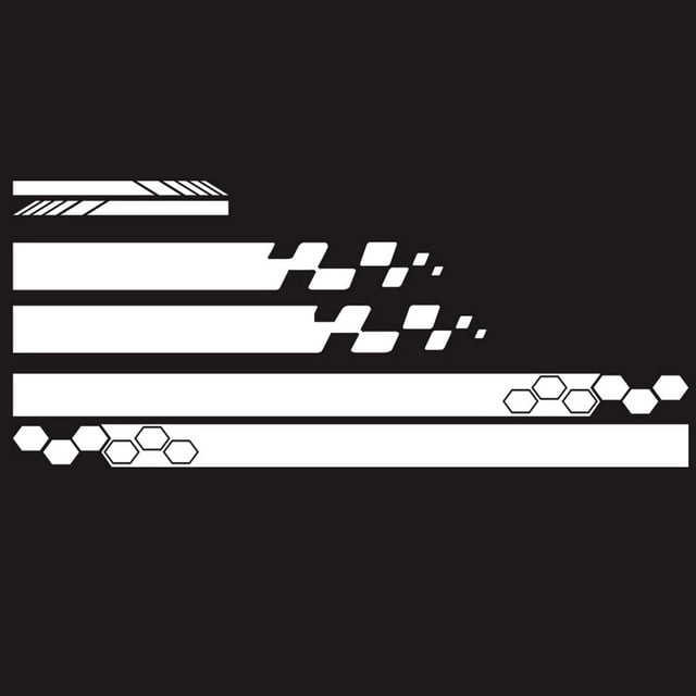 5 Pieces Vinyl Car Side Sticker Auto Body Racing Sports Decals Universal Car Truck