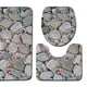 thumbnail image 4 of Juego de alfombras de baño con estampado de piedra 3D, alfombrillas de baño antideslizantes, alfombrillas decorativas para asiento de inodoro, alfombra 3 piezas seitruly JJ25267-06, 4 of 5