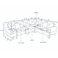thumbnail image 7 of L Shaped Sofa Couch U Shaped Sectional Corner Sofa 6-Seater Furniture Modular Couches for Living room, Pale Green, 7 of 7