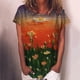 thumbnail image 2 of Gibobby Playera de Verano para Mujer Tops para mujer Sudaderas para mujer Cuello redondo Camisas manga corta Túnica Tops para polainas Camisas manga cor(Naranja,CH), 2 of 5