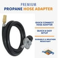 thumbnail image 6 of Flame King 6-Ft Propane Regulator Hose Adapter for 17 & 22" Flame King & Blackstone Griddle, 6 of 10