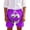 Purple, variant on Boys Athletic Shorts Boys Cool Face Print Casual Shorts Comfortable Elastic Waist Everyday Wear Blue 1-2 Years
