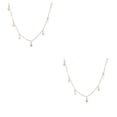 thumbnail image 2 of Jumpingount Collar de cadena Estrella elegante Joyería estética Estilo simple Gargantilla universal Collares Regalo del día de San Valentín para niñas Oro 2piezas Jumpingount CBP372612, 2 of 5