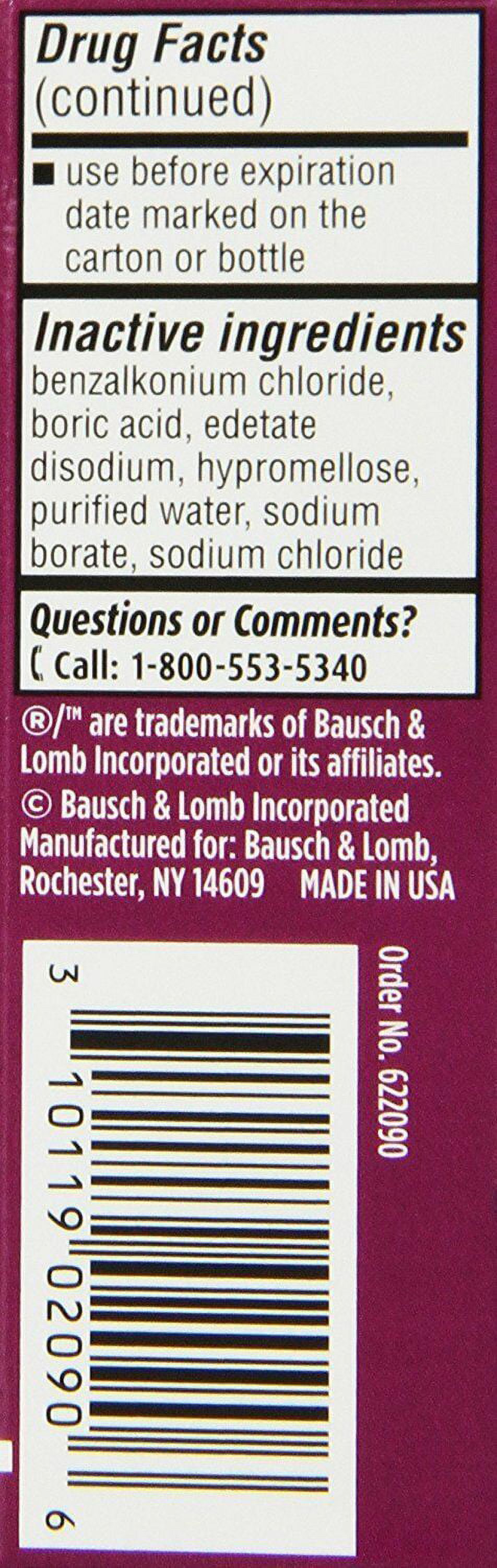 Opcon-A Allergy Eye Drops by Bausch + Lomb, for Itch and Redness Relief, Red and Itchy Eyes Antihistamine Eye Drop, Clinically Proven Treatment, 0.5 Fl Oz, Pack of 3