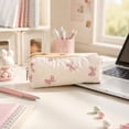 thumbnail image 6 of Bow Pencil Case Cute Pencil Pouch Soft Storage Bag Aesthetic Pattern Gift Makeup Pouch Cosmetic Bag for Women Adults Pink, 6 of 7
