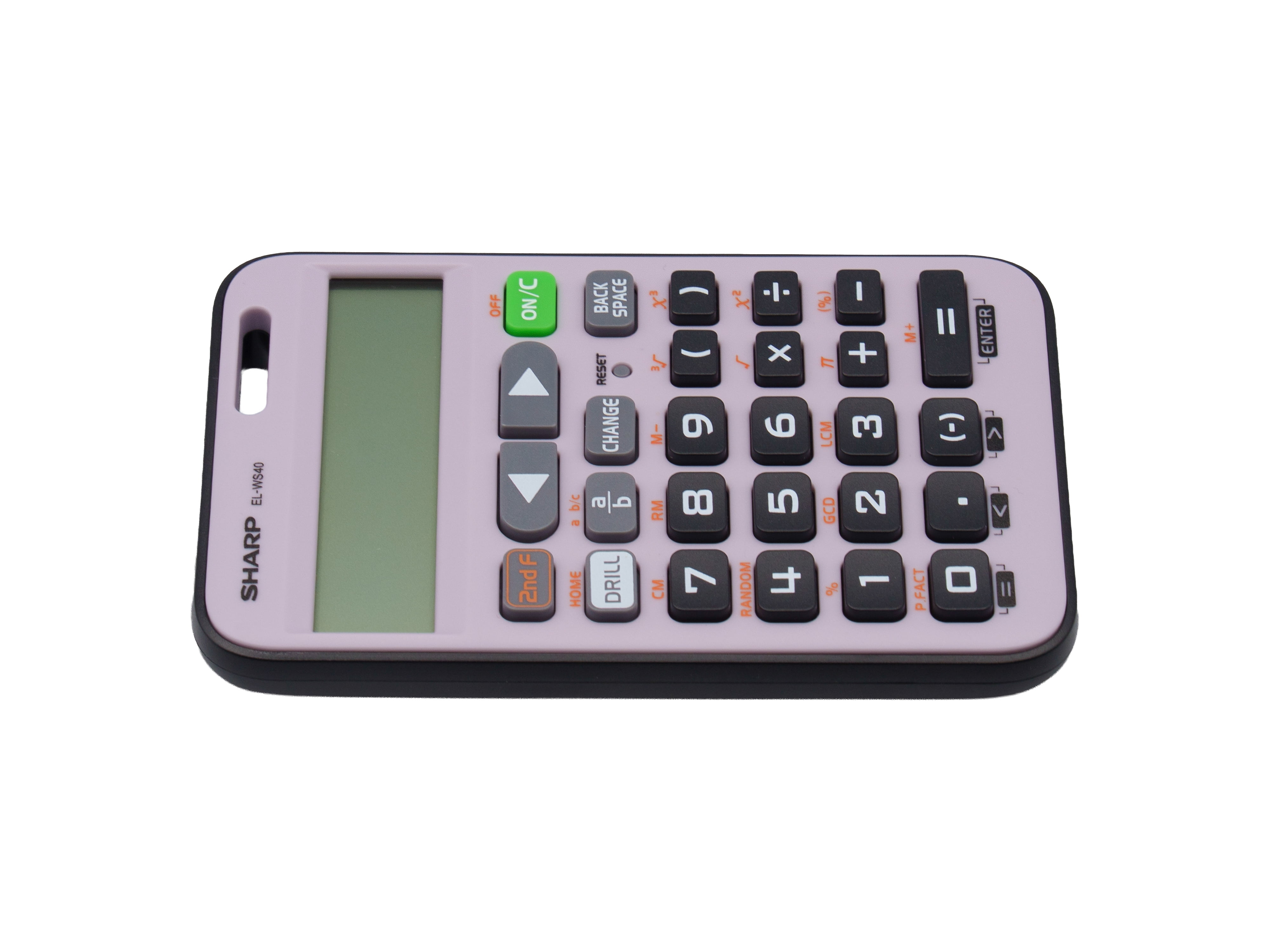 Sharp ELWS40VL WriteView Scientific Calculator for Grades 5–8, 10-Digit Display, Fractions & Drill Functions, Entry-Level School Calculator with Lanyard Hole (Violet), Twin Power Solar/Battery