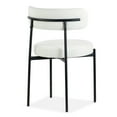 thumbnail image 6 of Set of 2 Banks Black Faux Leather Dining Chair with Wood Legs, 6 of 6