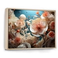 thumbnail image 2 of Designart "Symphony Of Underwater Florals" Coastal Coral Under Water Floater Framed Wall Art Living Room, 2 of 5
