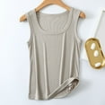 thumbnail image 2 of MIUOWANP Summer Tank Tops for Women Casual And Fashionable Outerwear Solid Color U-Neck Sleeveless Top Green M, 2 of 5