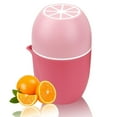 thumbnail image 1 of Exprimidor manual de cítricos Lechin Lemon Press con forma de limón y dos opciones de prensado para diferentes frutas (rosa), 1 of 6