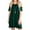 A1-Dark Green, variant on PPYOUNG Women's Short Sleeve Cold Shoulder Tunic Top Swing T-Shirt Casual Round Neck Dress with Pockets