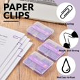 thumbnail image 4 of shiyou-Colorful Paper Clips Assorted Sizes, Small and Large Paperclips, 210 Count, 3 Pack of 70 (Purple), 4 of 4