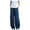 Navy, variant on Lolmot Women's Cotton Linen Casual Loose Elastic High Waist Pocket Trouser Tapered Pants Solid Color Breathable Cropped Pants