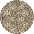 thumbnail image 1 of Ahgly Company Indoor Round Patterned Vanilla Gold Area Rugs, 8' Round, 1 of 6
